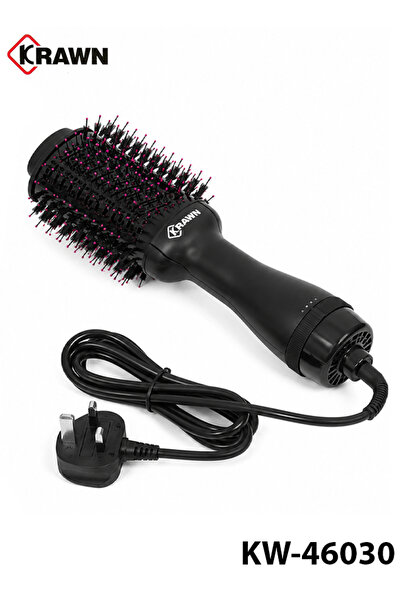 KRAWN KW-46030 فرشاة تجفيف الشعر 4 في 1 بقوة 220 فولت و1000 واط - للتصفيف وال...