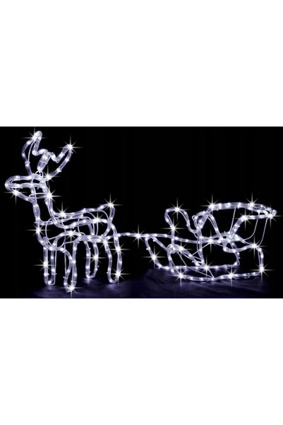 Led Zapocalyge Renifer Jelonek Jeleń Luminos + Sanie cu Furtun de Gheață 3D c...