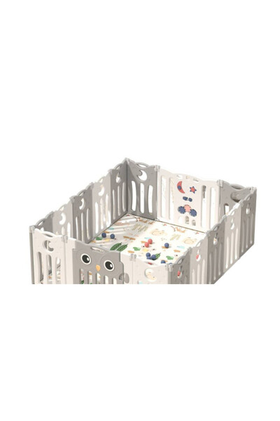 Kidstoys 143x179x63 Πλαστικό Πάρκο Παιχνιδιού/Φράχτης Παιδικής Χαράς Γκρι Κουκου