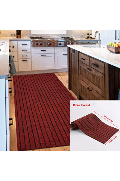Choice1 40cmX3m Striped red 40cmx3m DIY Solid Color Striped Kitchen Door Mat ...