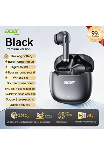 Choice black Acer Ohr617 Wireless Bluetooth Earphones with In-Ear Design, Bui...