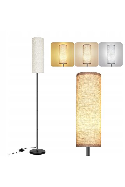 bedee Lampadar de podea din in cu întrerupător la bază, reglabil 175cm, 3000-...