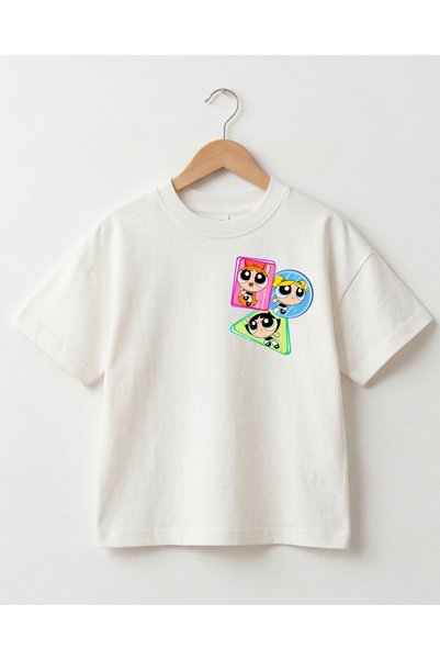 babytex Cute Super Girls Printed Oversize Kids T-Shirt 100% Cotton Unisex Short Sleeve