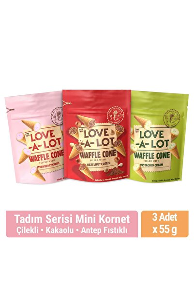 LOVE-A-LOT Mini Kornet 3'lü Tadım Serisi 55 gr x 3 adet