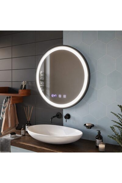 Flippy Oglinda LED Touch NOVARA Sistem Dezaburire, Ceas si Temperatura 70 cm ...