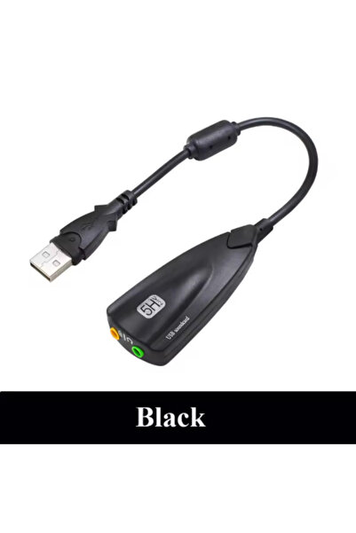 Choice black 5HV2 Stereo 7.1 Channel USB Sound Card with Audio Cable, Externa...