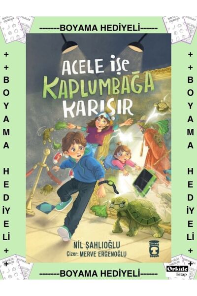 Timaş Yayınları Boyamalı - 2. 3. 4. 5.Sınıf - Acele İşe Kaplumbağa Karışır , ...