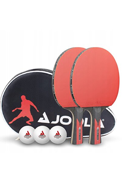 Joola Set rachete tenis de masă, husă, set mingi, Duo Carbon