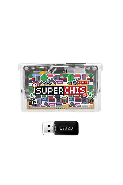 Choice1 White No Card 2026 2.0 SuperChis Prime Game Cartridge for Nintendo GB...