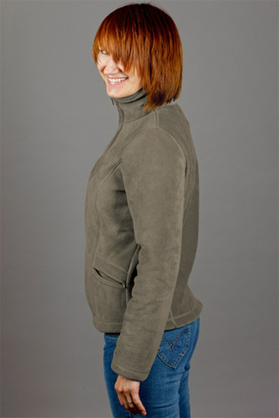 NO BRAND Hanorac din fleece pentru femei, călduros, Polar Max02 m, verde măsl...