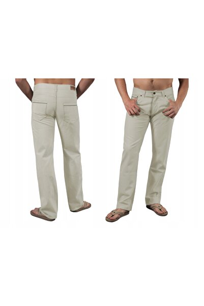 NO BRAND Pantaloni largi subțiri pentru bărbați, 100% bumbac, pentru vară, Hu...