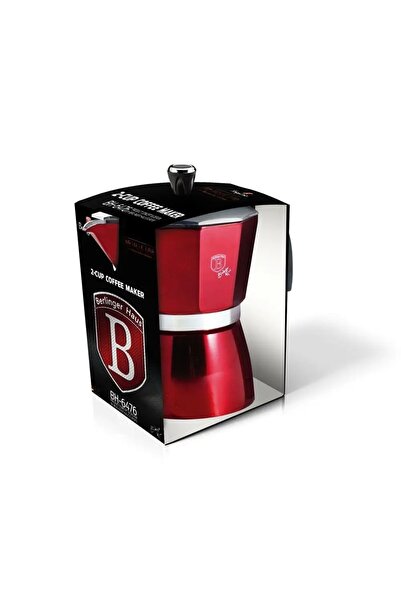 NO BRAND Cafetieră 100ml 2 căni Inducție Gaz Roșu
