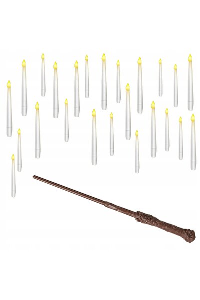 NO BRAND Lampă plutitoare LED, decorațiune tip lumânare, baghetă magică, 24 b...