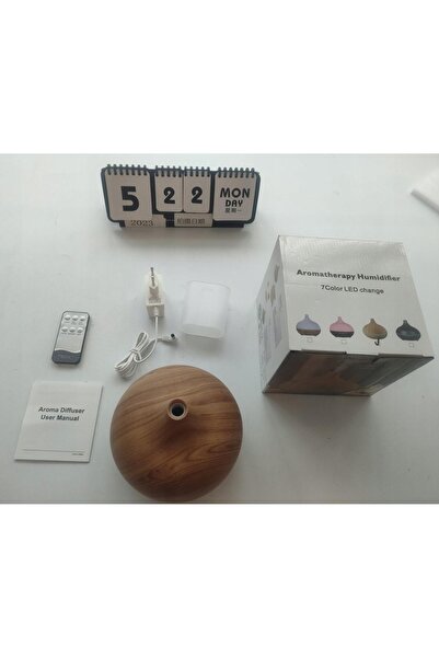 NO BRAND Umidificator Difuzor de Aromă Ultrasonic Lampă de Veghe + Telecomandă