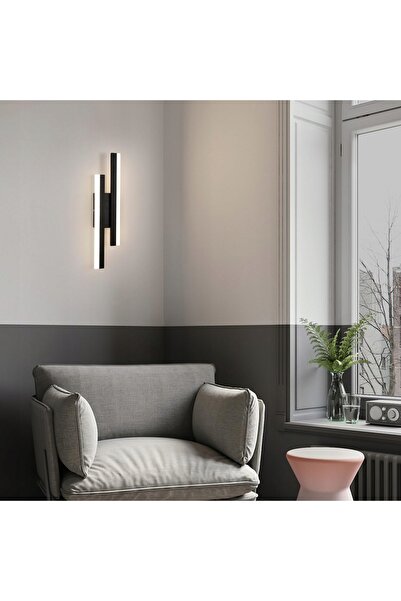 NO BRAND Aplică de perete LED, stil Loft, neagră, modernă, pentru living, 16W...