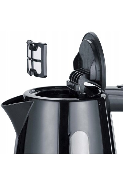NO BRAND Fierbător electric 1L 2200W Negru Filtru anti-calciu Negru Severin