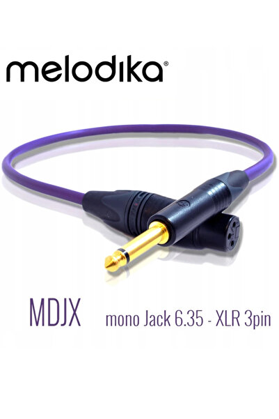 NO BRAND Cablu XLR Mufă - Jack 6,3mm Mufă Mono Melodica Mdjx100 Purple Rain 10m