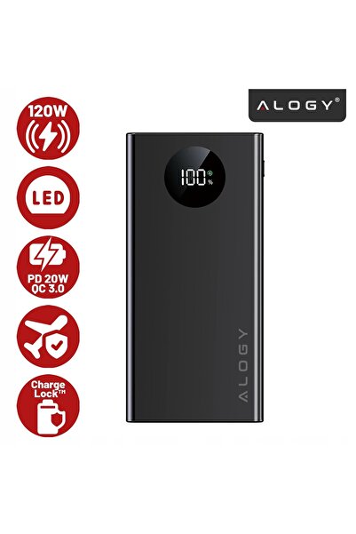 NO BRAND Baterie externă 10000 mAh Litiu-Polimer 3xUSB Încărcare rapidă Negru