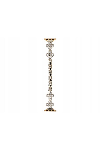 NO BRAND Brățară elegantă aurie pentru Apple Watch 38 40 41 cu strasuri glacierx
