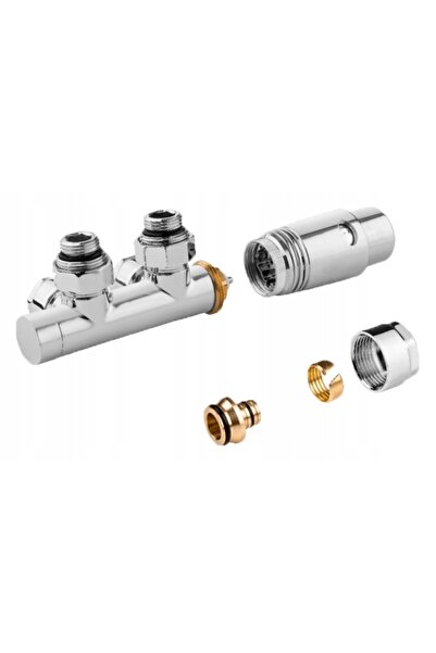 NO BRAND Robinet angular Invena argintiu cu cap termostatic M30