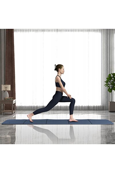 NO BRAND Saltea de yoga pliabilă 183x61 cm 6 mm TPE antiderapantă + Geantă