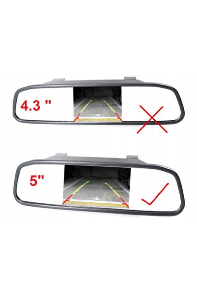 NO BRAND Monitor 5'' rotund pentru cameră de marșarier, mini, cu 8 lumini