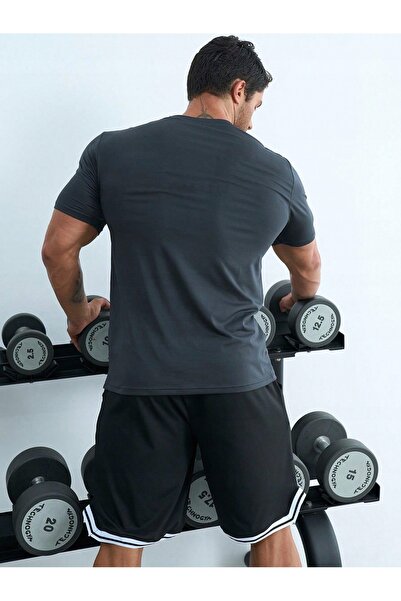 NO BRAND Set sport Tricou Pantaloni Negru Larg Imprimat Shein m