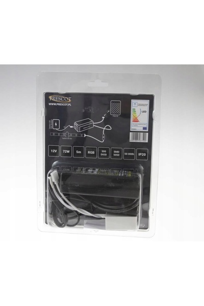 NO BRAND Set bandă LED RGB multicoloră 5m + Sursă de alimentare + Controler c...
