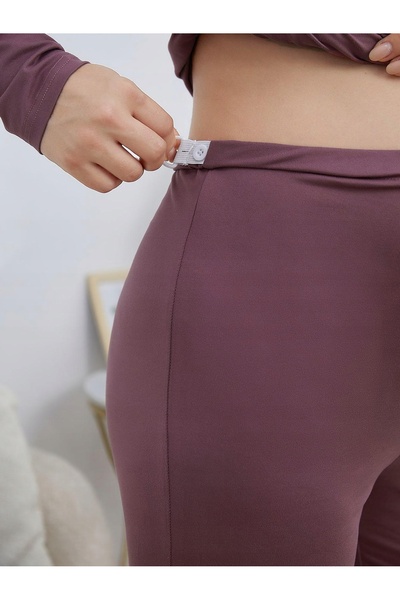 NO BRAND Set de maternitate și pantaloni lungi mov supradimensionați, top She...