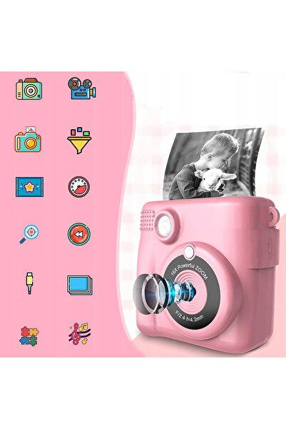 NO BRAND Aparat foto instant cu imprimantă + 3 role gratuite