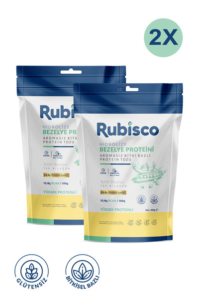 Hidrolize Bezelye Proteini | Aromasız | Katkısız | %80 Protein İçerikli Bitkisel Protein | 2'li Paket