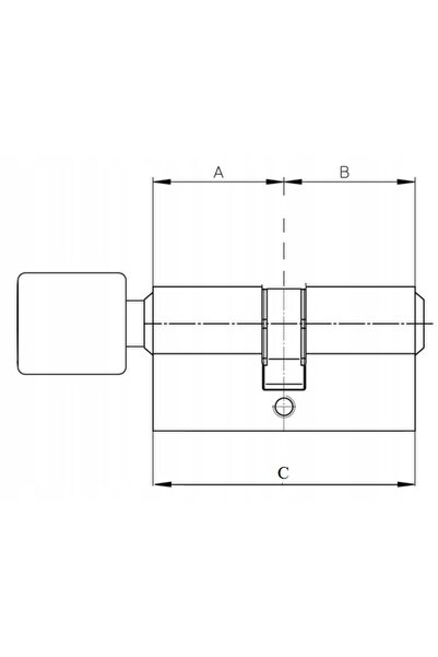 Yale Inserție neagră pentru clanță G30/45 - 3 chei