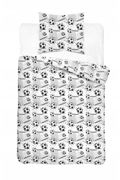 NO BRAND Lenjerie de pat 160X200 Bumbac pentru Copii și Tineri cu mingi + Pet...