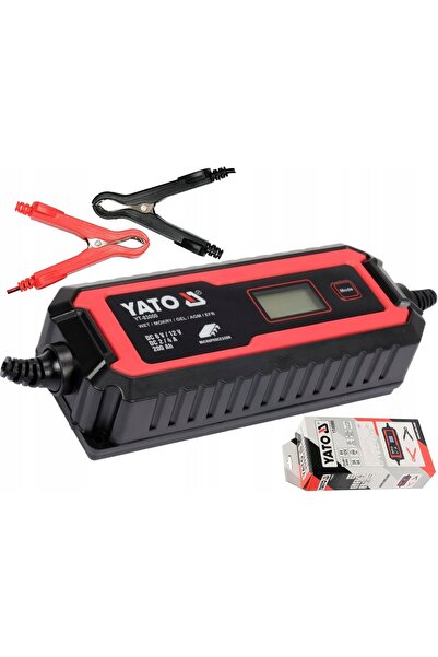 NO BRAND Încărcător de baterii Yato 6V/12V 4A cu afișaj LCD pentru baterii um...