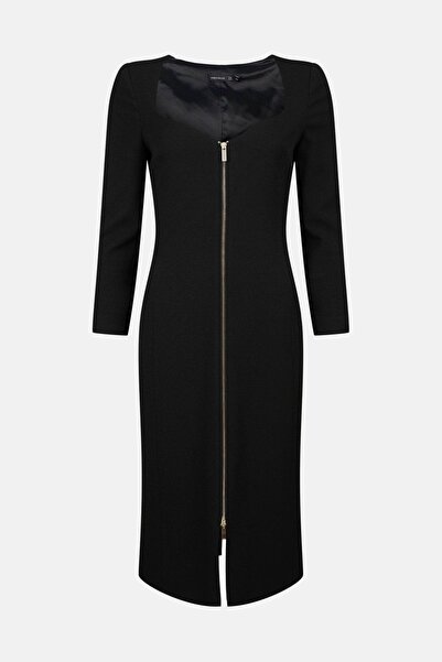 NO BRAND Rochie creion midi Karen Millen, cu mânecă lungă, culoare muștar, cu...