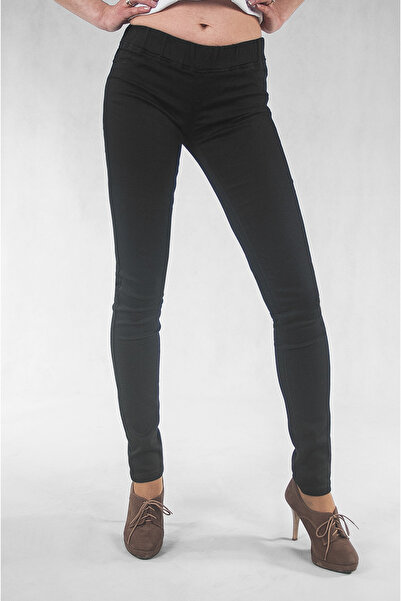 NO BRAND Pantaloni negri de damă, blugi skinny, din denim elastic de bumbac, ...