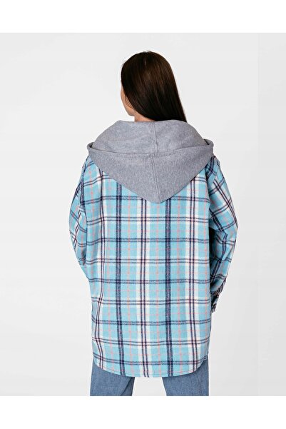 NO BRAND Jachetă de damă lejeră, tip hanorac, din flanelă, în carouri, cu glu...