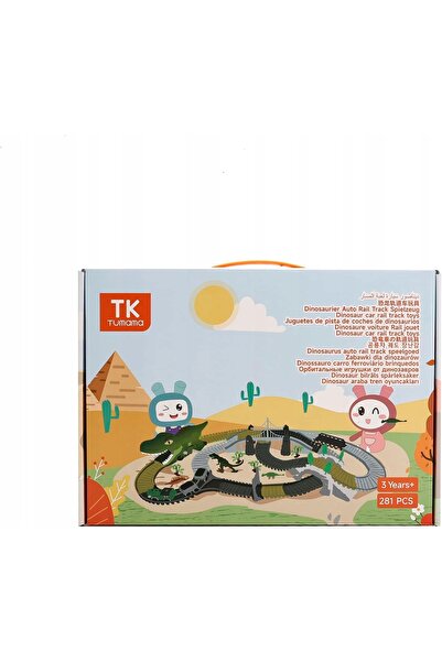 NO BRAND Pistă auto Magic Track Curse cu dinozauri Parc Dino 271 El XXL Premium