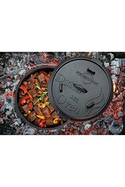 NO BRAND Oală din fontă cu accesorii pentru utilizare pe un grătar peste foc ...