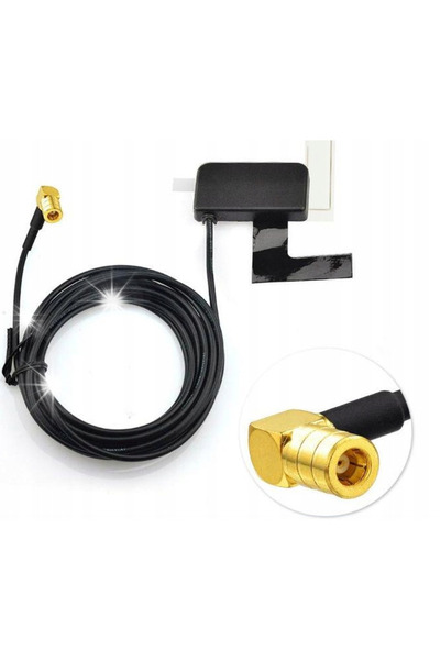 NO BRAND Antenă receptor DAB auto universală de 60cm, 12V, cu montare pe parb...
