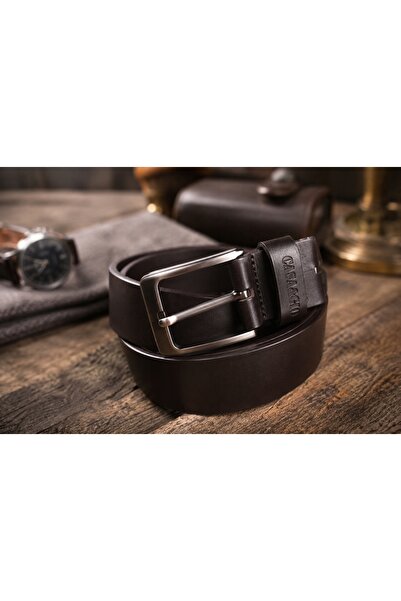 NO BRAND Curea din piele italiană pentru bărbați Casa&Gio Maro închis 122cm