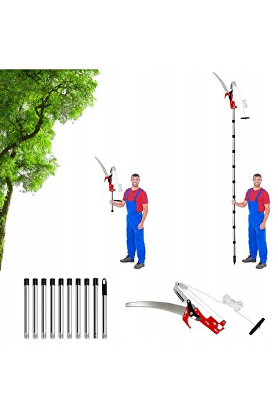 NO BRAND Fierăstrău telescopic pentru crengi 82-402cm 4m cu lame multifuncțio...