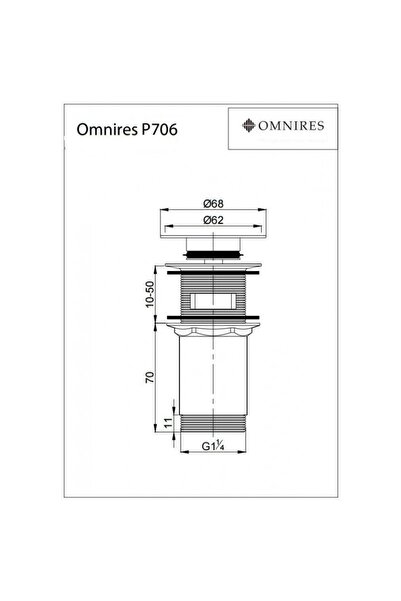 Omnires Baterie de lavoar click-clack Korek P706CR cromată