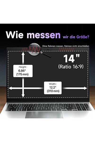 NO BRAND Filtru magnetic de confidențialitate Iprokko pentru 14'' 16:9 Dell A...
