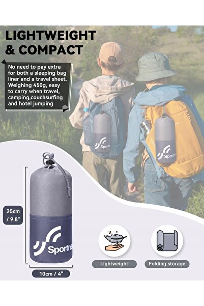NO BRAND Sac de dormit 2 ÎN 1 ULTRALIGHT ȘI MULTIFUNCȚIONAL PENTRU DRUMEȚII (...