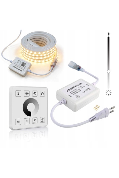 NO BRAND Sursă de alimentare stabilizată pentru bandă LED COB, controler cu p...