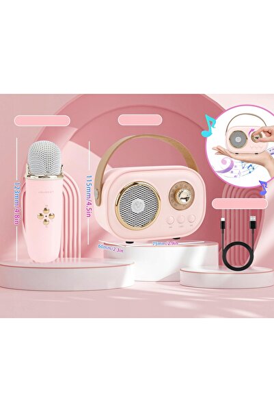 NO BRAND Microfon Wireless Boxă Karaoke Bluetooth C20 Plus + 2 Microfoane