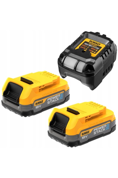 Dewalt KIT ALIMENTATOR ÎNCĂRCĂTOR 2A + 2x ACUMULATOR 1,7Ah POWERSTACK DCB1102E2