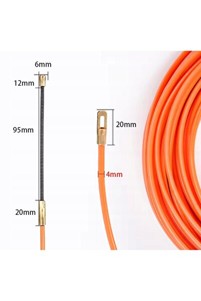NO BRAND Sfoară de tracțiune Pilot Linka pentru cabluri ø4mm 30m 360 °