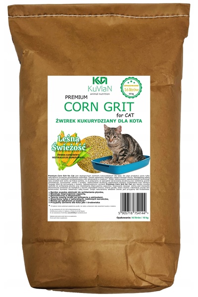 NO BRAND Așternut igienic aromatic din porumb pentru pisici (16L) Substrat pe...